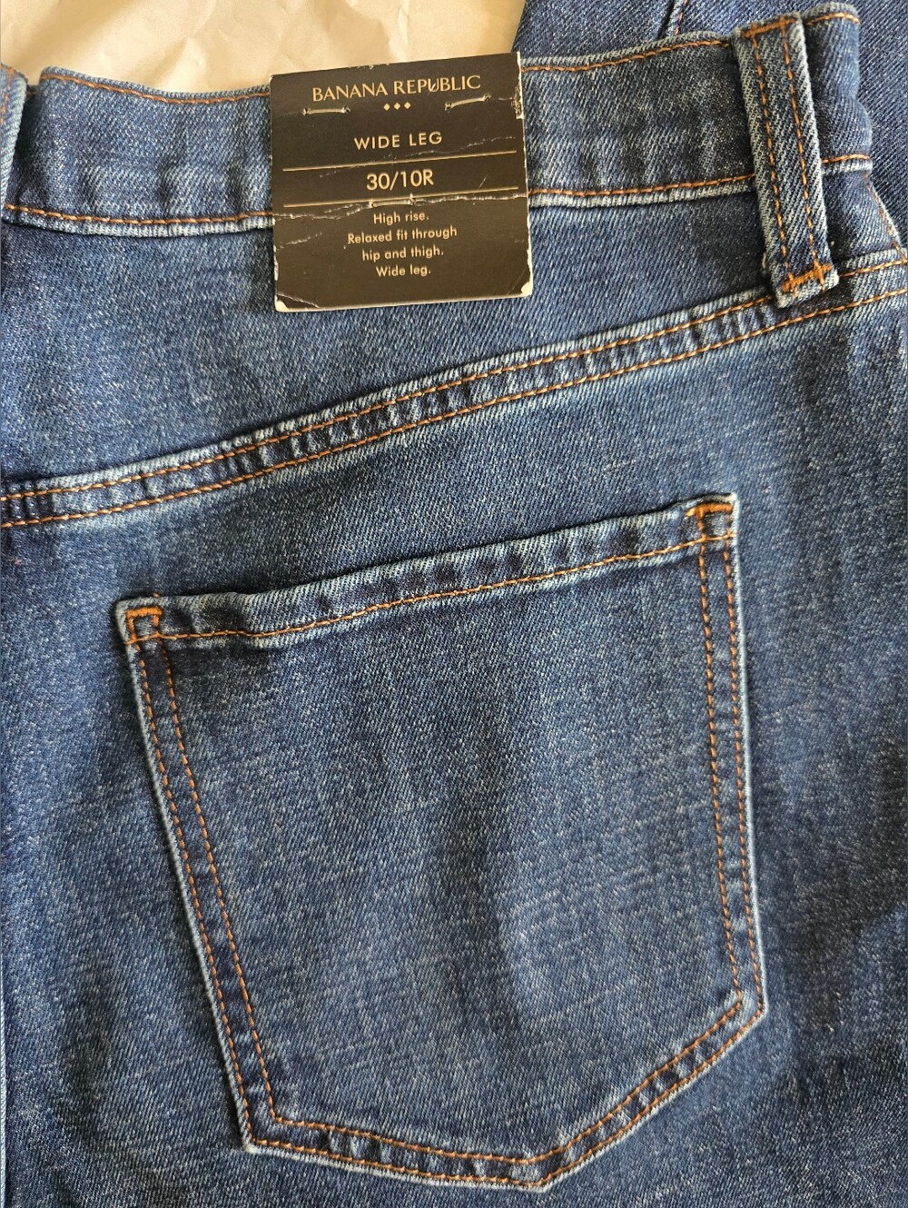 Banana Republic Dark Blue Wide Leg Jeans - Picture 5 of 6